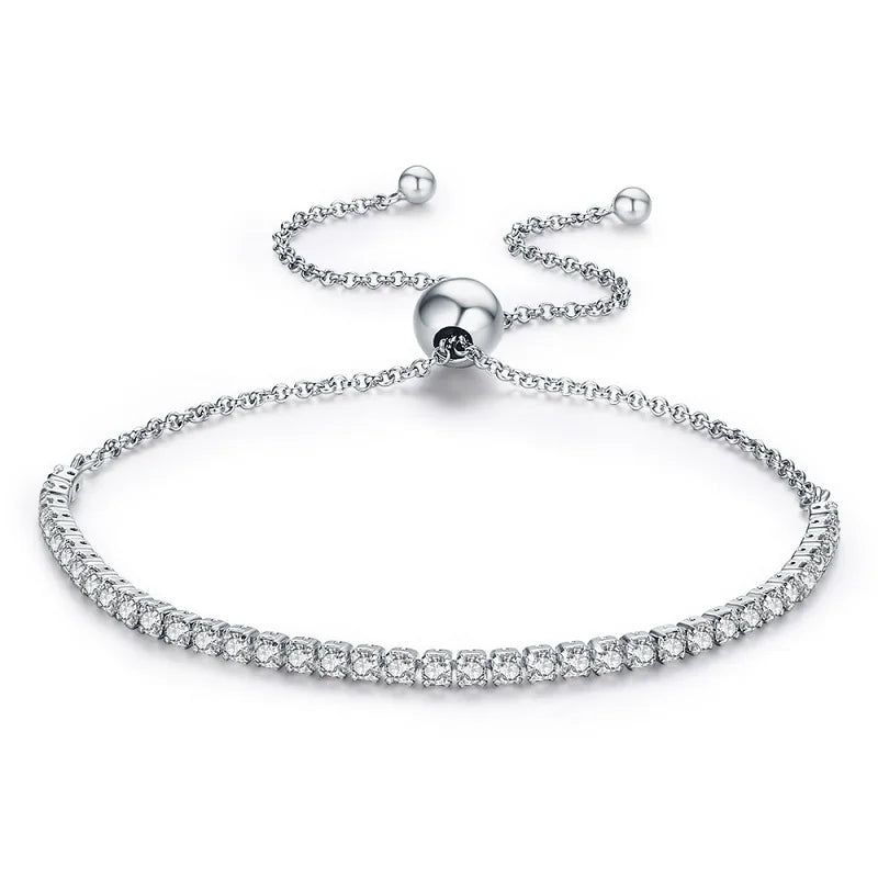 Tennis bracelet cubic zirconia for women - Sterling silver