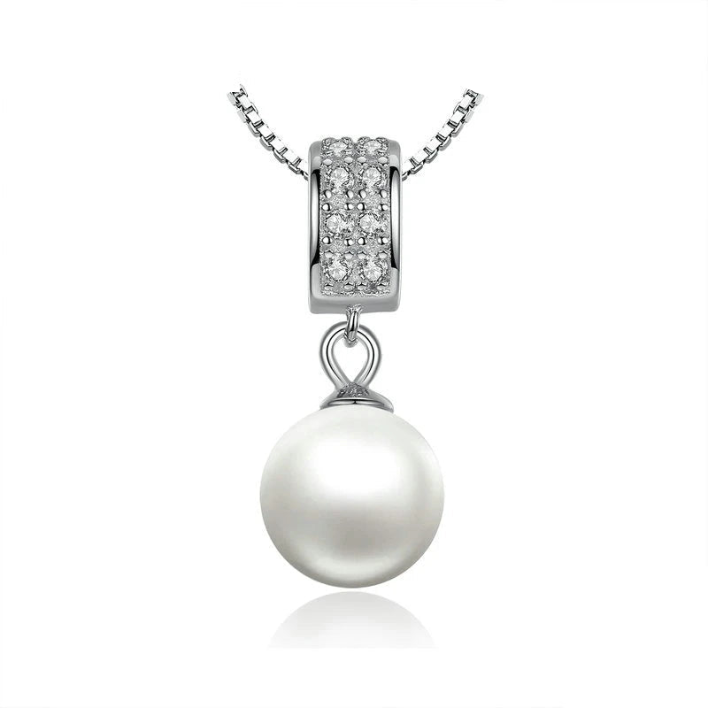 925 Sterling Silver Pearl Necklace