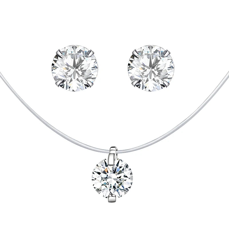 Women's Necklace - Cubic zirconia - Sterling Silver .925