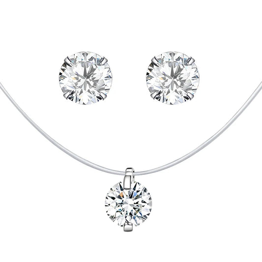 Women's Necklace - Cubic zirconia - Sterling Silver .925