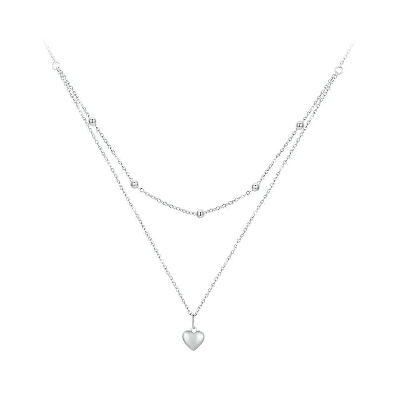 Heart Pendant Necklace for Women 925 Sterling Silver