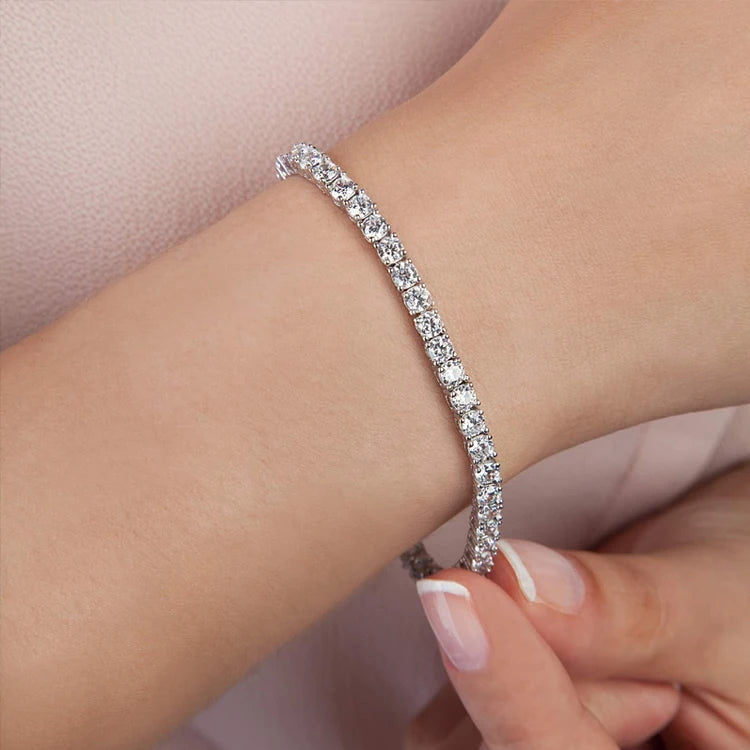 Tennis bracelet cubic zirconia for women - Sterling silver