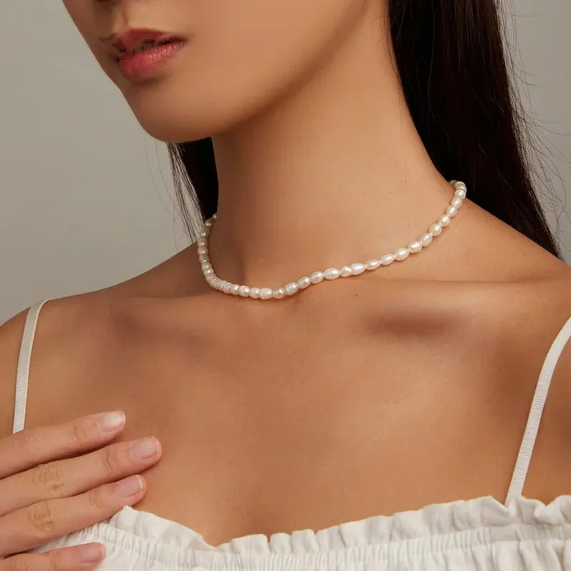 pearl necklace - Sterling silver