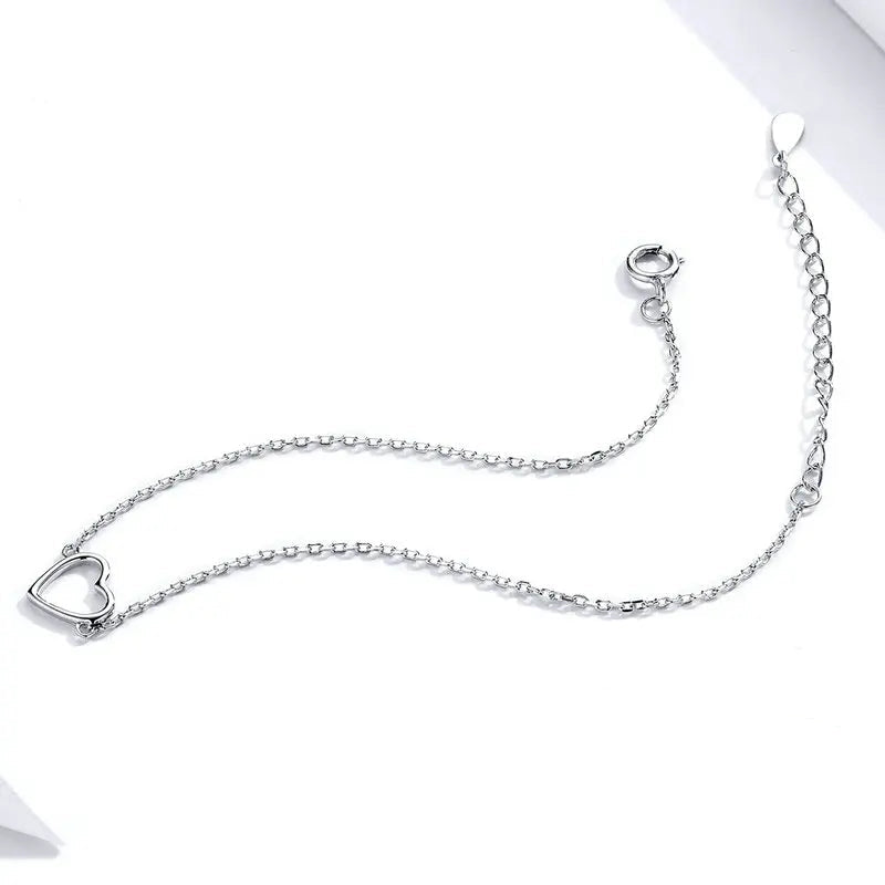 Heart bracelet for woman - Sterling silver .925