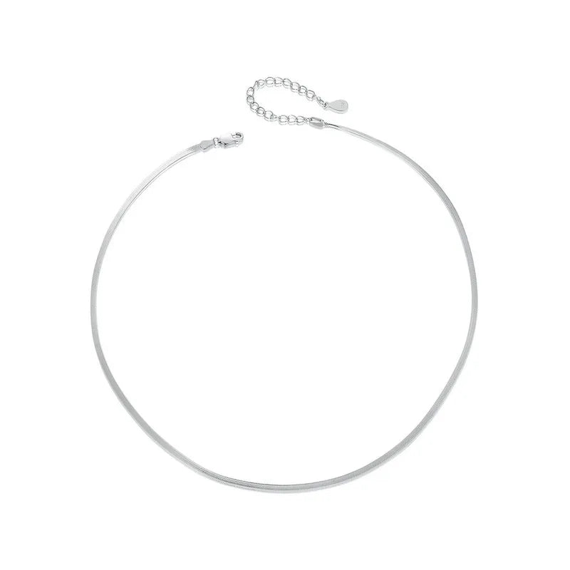 Plated Dainty Choker Necklace 925 Sterling Silver