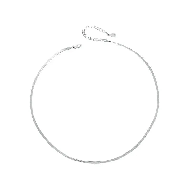 Plated Dainty Choker Necklace 925 Sterling Silver