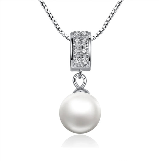 925 Sterling Silver Pearl Necklace