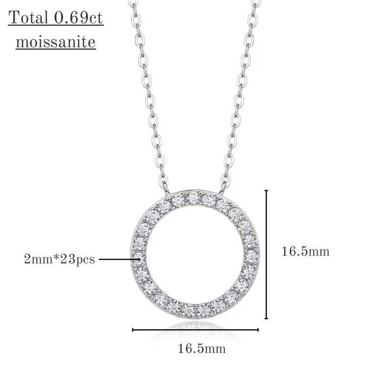 Women's Necklace - Lab Grown Diamond - Sterling Silver