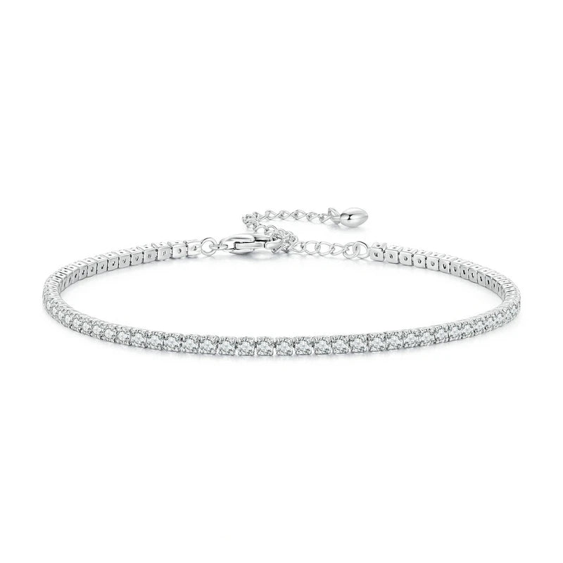 Tennis bracelet cubic zirconia for women - Sterling silver